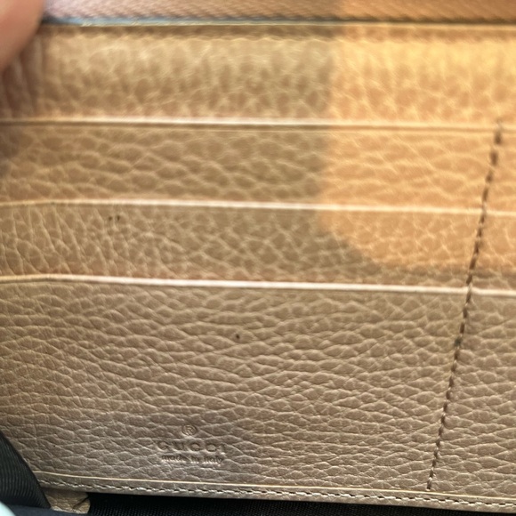 Authentic Gucci GG Butterfly Farfalla Zip Around Leather Long Wallet - Picture 10 of 13